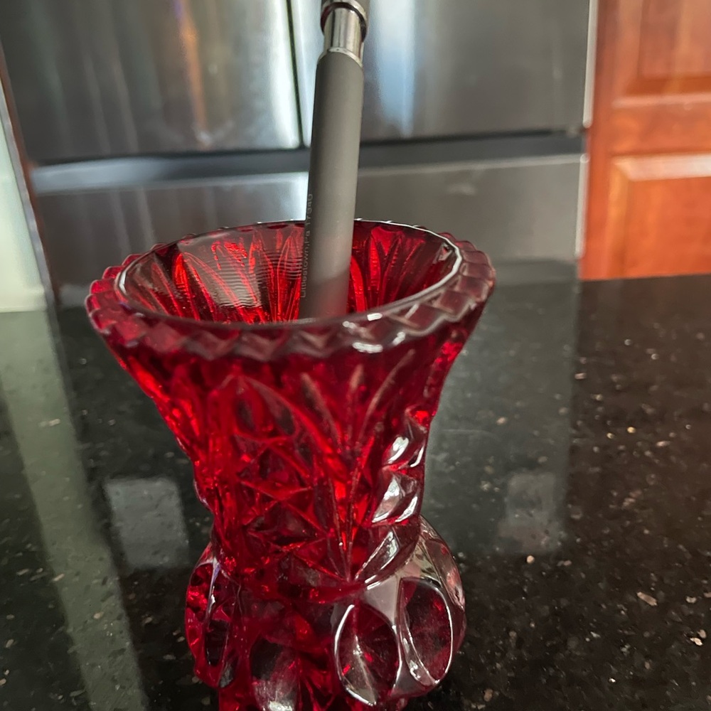 Elegant Red Glass Vase
